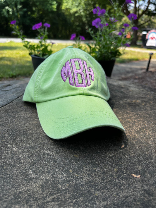 Adult Circle Shadow Monogram Hat