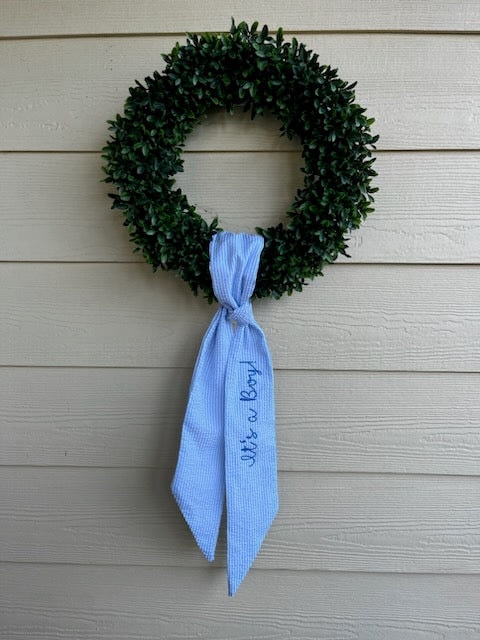 Welcome Baby Wreath Sash