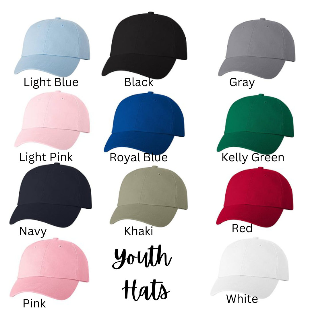 Youth Floral Letter Hat