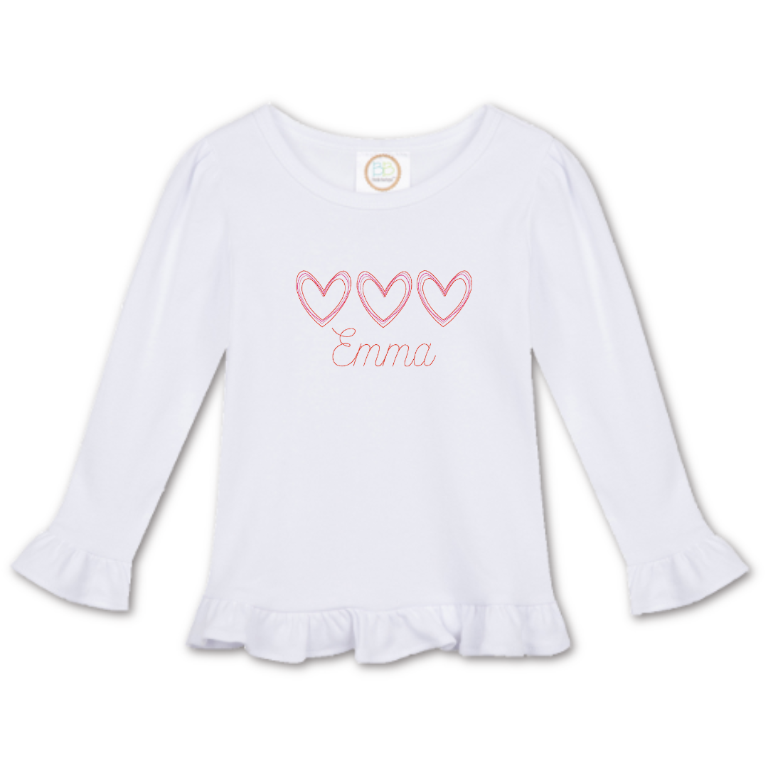 Girls Valentines Shirt